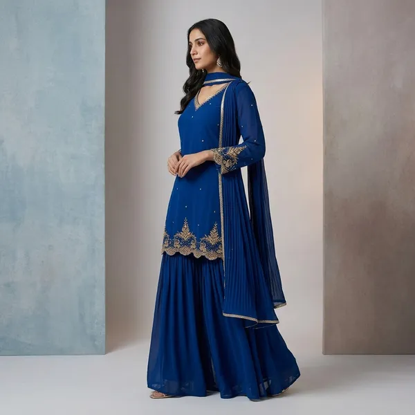 Premium_Designer_Kurta_With_Sharara_Set_Blue