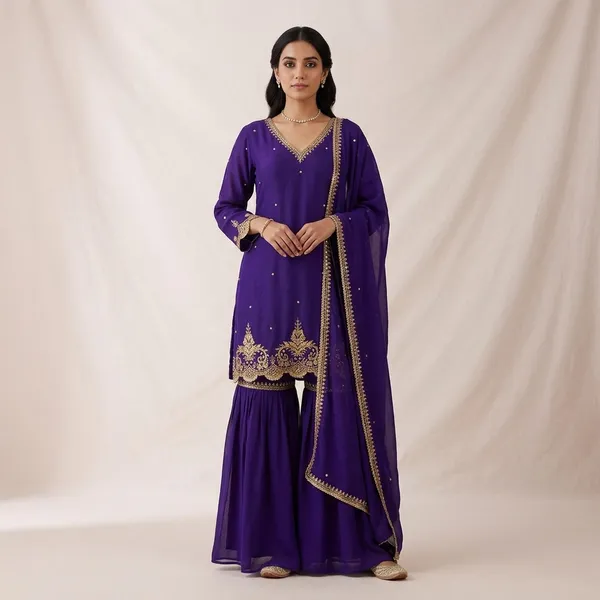 Premium_Designer_Kurta_With_Sharara_Set_Purple