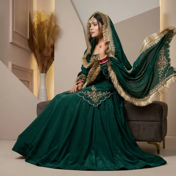New_Arrival_Premium_Natural_Crepe_Silk_Lehenga_Set_Blue