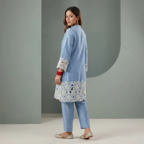Blue_And_White_Heavy_Designer_Embroidery_Co_Ord_Set_Blue