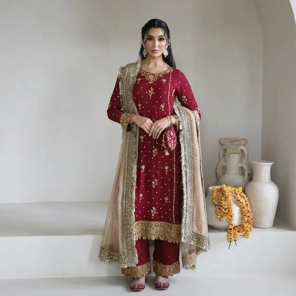 Fancy_Faux_Georgette_Outfit_With_Sequence_Embroidery
