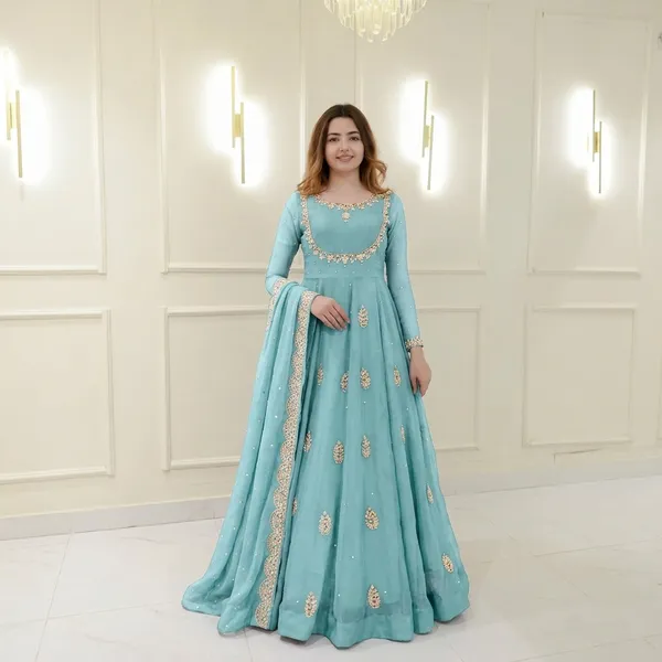 Exclusive_Sequin_Embroidered_Georgette_Gown_With_Dupatta_Party_Wedding_Wear_Aqua_Blue