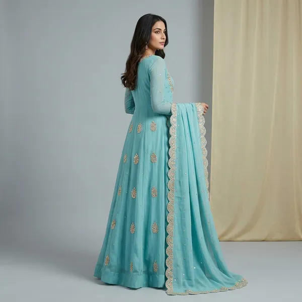 Exclusive_Sequin_Embroidered_Georgette_Gown_With_Dupatta_Party_Wedding_Wear_Aqua_Blue