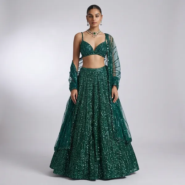 Rainbow_Sequin_Net_Lehenga_With_Blouse_Dupatta_Dori_Work_3_5_Meter_Flair_Default_Title