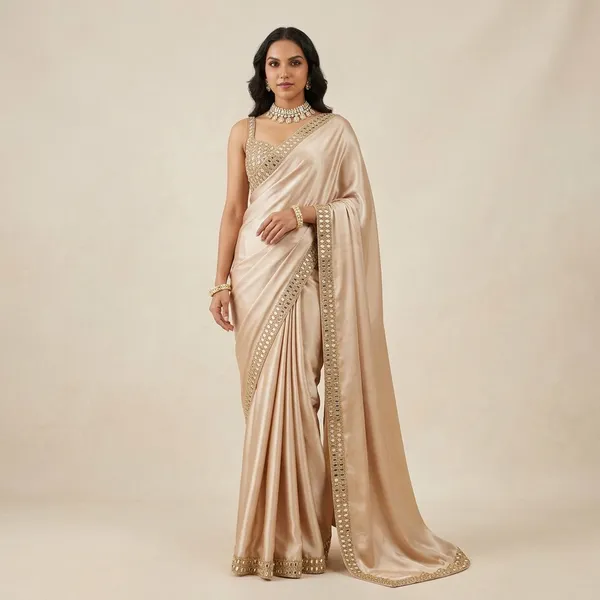 Pure_Satin_Silk_Saree_With_Original_Mirror_Embroidery_Work_Beige