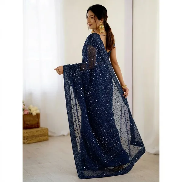Latest_Designer_Butterfly_Net_Saree_Collection_Blue