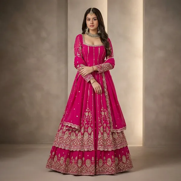 Indian_Wedding_Wear_Embroidered_Pink_Anarkali_Dress