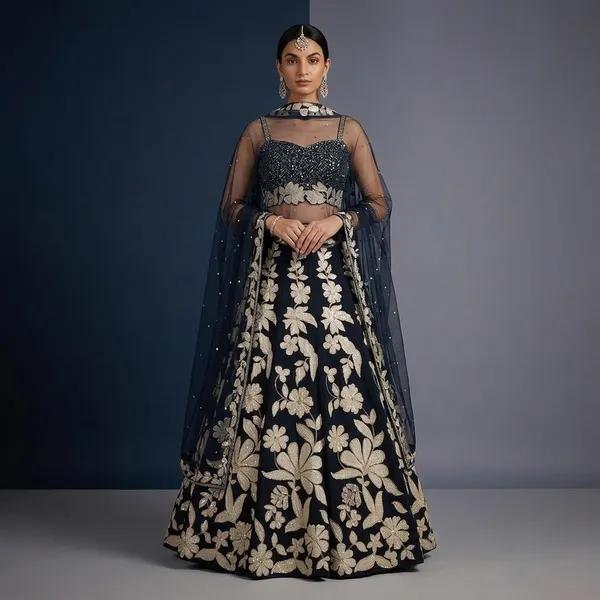 Kasturi_Silk_Georgette_Lehenga_Set_With_Rainbow_Sequins_Dori_Stone_Work_Default_Title