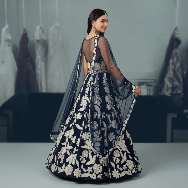 Kasturi_Silk_Georgette_Lehenga_Set_With_Rainbow_Sequins_Dori_Stone_Work_Default_Title