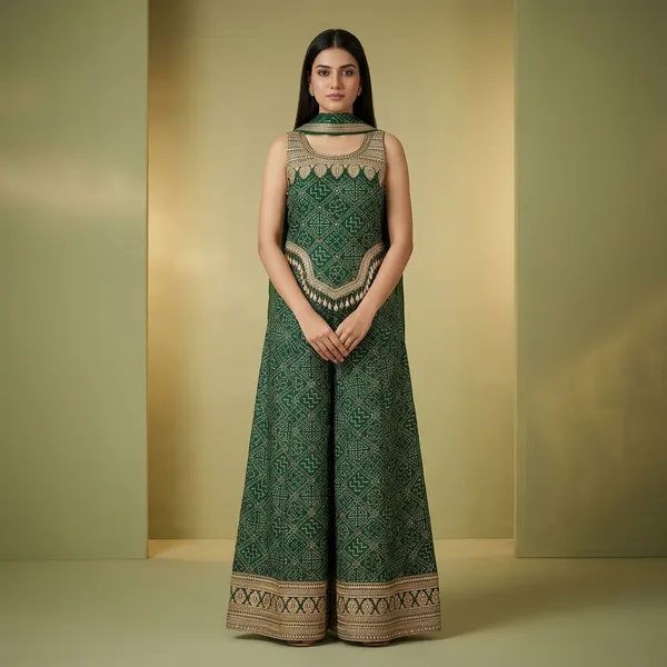 Royal_Elegance_In_Digital_Print_Indo_Western_Suit_Green