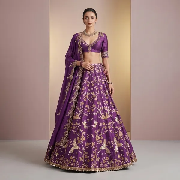 Purple_Majesty_Thai_Silk_Embroidered_Lehenga_Set_Default_Title