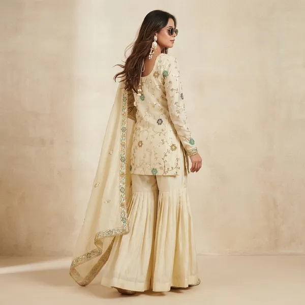 Pure_Chinnon_Top_Sharara_And_Dupatta_Set_With_3Mm_Embroidery_Sequin_Work