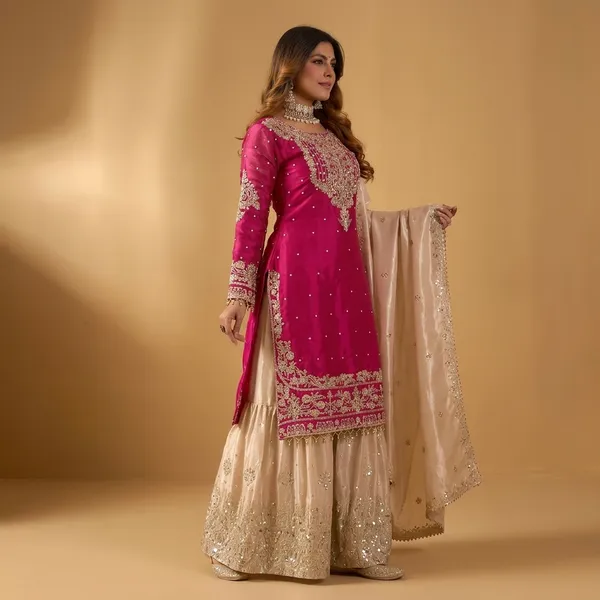 Designer_Silk_Top_Palazzo_And_Dupatta_Set_With_Heavy_Coding_Dori_And_Sequin_Work_Pink