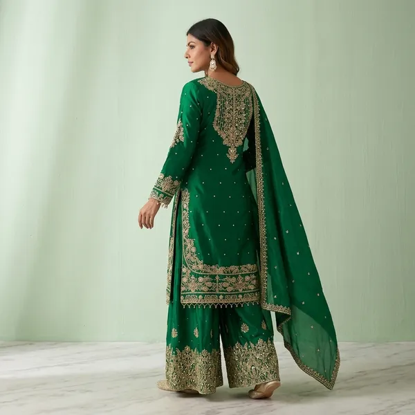 Designer_Silk_Top_Palazzo_And_Dupatta_Set_With_Heavy_Coding_Dori_And_Sequin_Work_Menendi_Green
