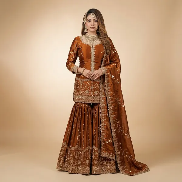Designer_Fendy_Silk_Top_Bottom_And_Dupatta_Set_With_Heavy_Embroidery_Sequin_Work