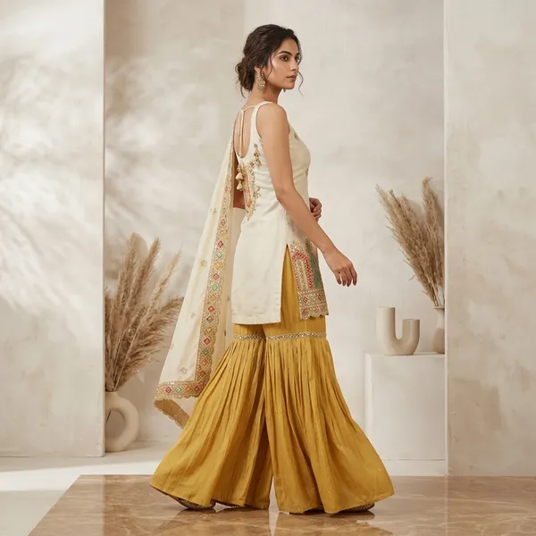 Designer_Chinnon_Silk_Sharara_Set_With_Thread_And_Sequin_Work