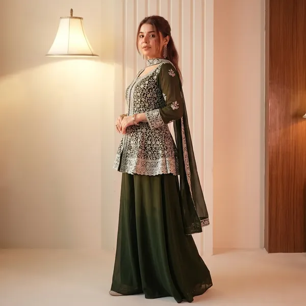 Embroidered_Peplum_Top_With_Georgette_Plazzo_Dupatta_Festive_Wear_Set