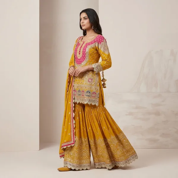 Designer_Faux_Georgette_Embroidered_Top_Sharara_Set_With_Dupatta
