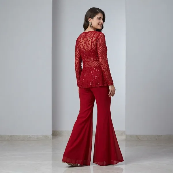 Red_Cherry_Embroidery_Indo_Western_3_Piece_Faux_Georgette_Palazzo_Set_With_Sequins_Work
