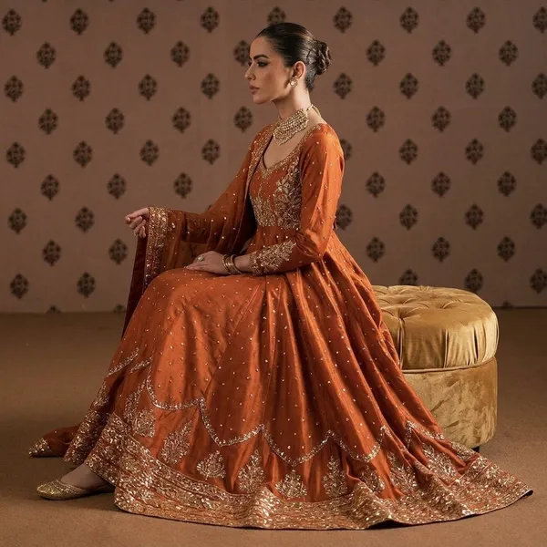 Designer_Rangoli_Silk_Anarkali_Gown_Set_With_Pant_Dupatta