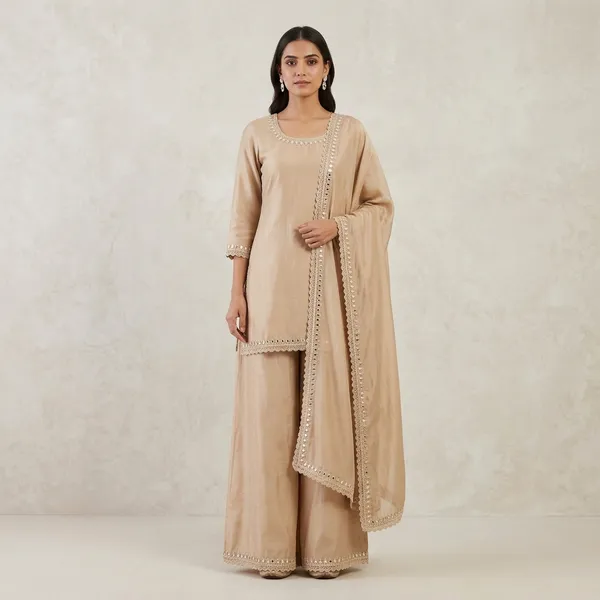 Designer_Party_Wear_Top_Palazzo_Set_With_Mirror_Work_Dupatta_Beige