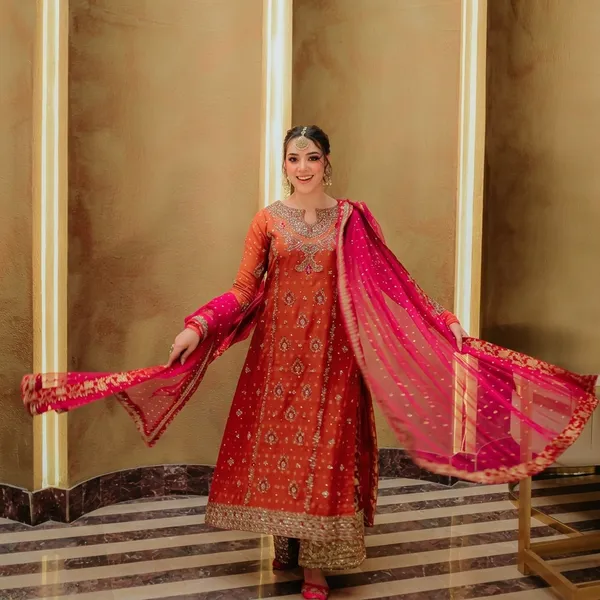 Designer_Kurti_Palazzo_Set_With_Sequins_Zari_Pearl_Embroidery_And_Dupatta_Green