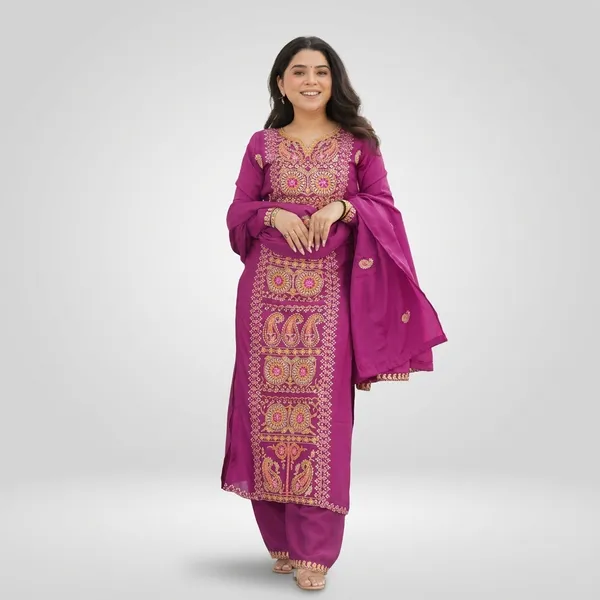 Readymade_Top_Pant_With_Dupatta_Collection_2026_Pink