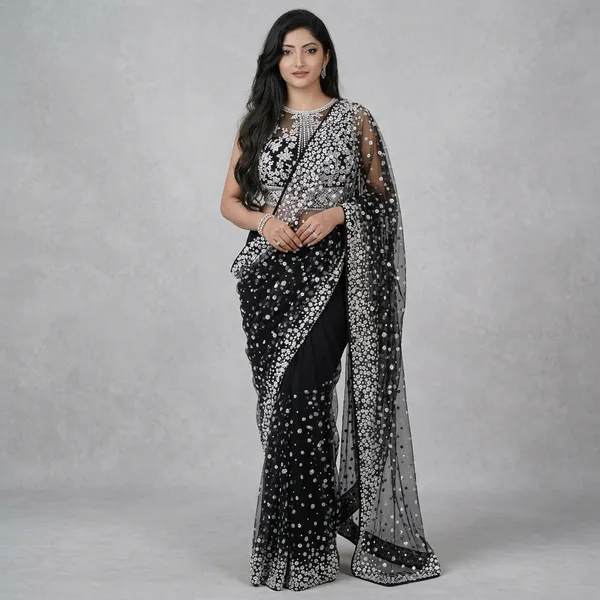 Premium_Embroidered_Soft_Net_Saree_With_Sequins_And_Pearl_Detailing_Default_Title