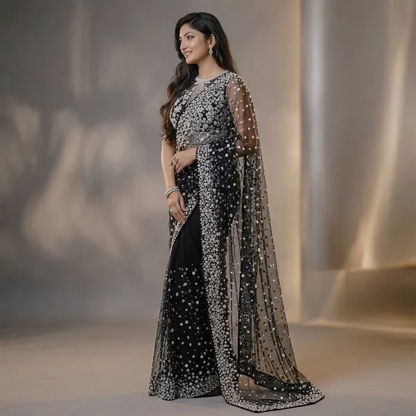 Premium_Embroidered_Soft_Net_Saree_With_Sequins_And_Pearl_Detailing_Default_Title