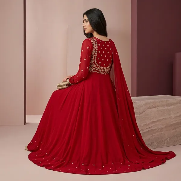 Opulent_Faux_Georgette_Flair_Suit_Set_With_Intricate_Sequence_Embroidery