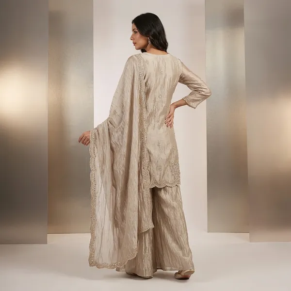 Party_Wear_3_Piece_Tissue_Silk_Suit_With_Gota_Patti_Dupatta