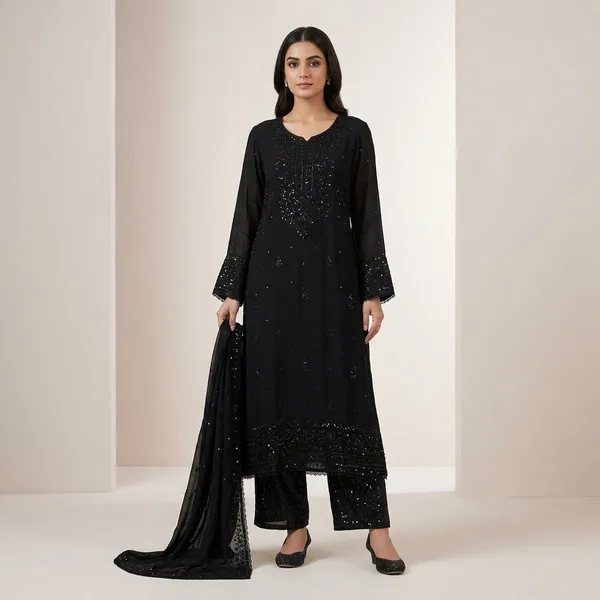 Shimmering_Georgette_Sequined_Palazzo_Ensemble_Black