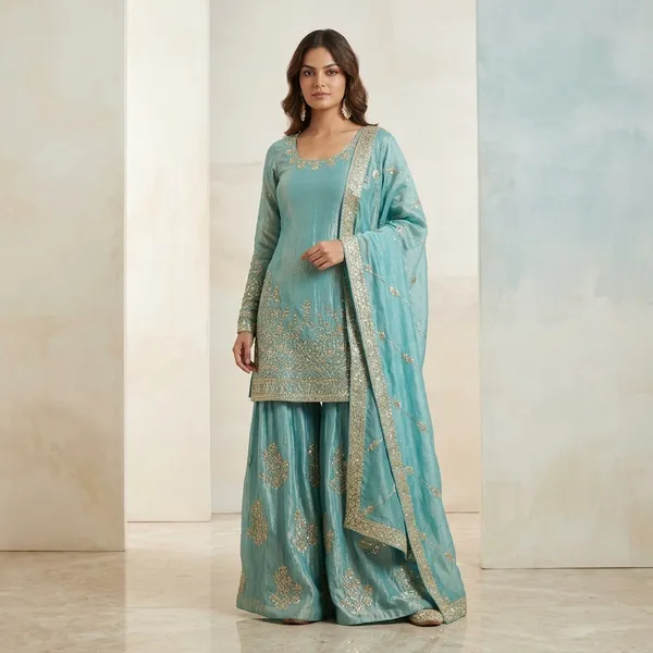 Opulent_Fendi_Crush_Embroidered_Sharara_Suite_Sky_Blue