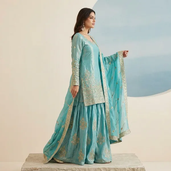 Opulent_Fendi_Crush_Embroidered_Sharara_Suite_Sky_Blue