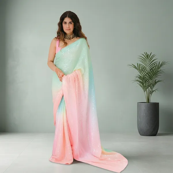 Luxe_Georgette_Saree_With_Digital_Prints_And_Sequin_Embellishments_Default_Title