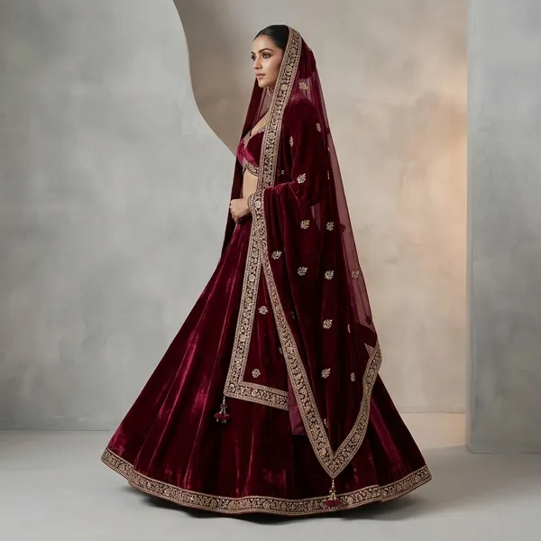 Elysian_Maroon_Velvet_Embroidered_Bridal_Ensemble_Default_Title