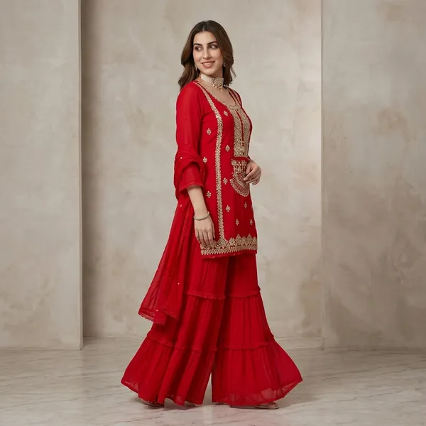 Laceaura_Sharara_Set_Elegant_Lace_Detailing_With_Modern_Grace_Red