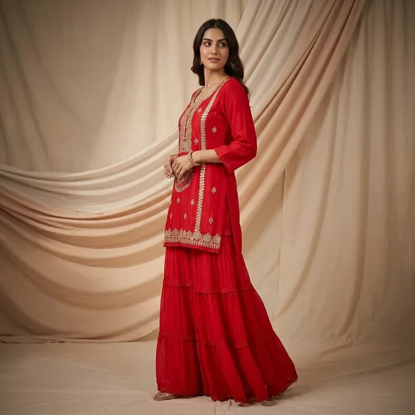 Laceaura_Sharara_Set_Elegant_Lace_Detailing_With_Modern_Grace_Yellow