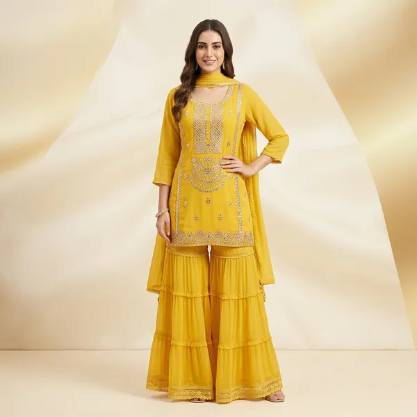 Laceaura_Sharara_Set_Elegant_Lace_Detailing_With_Modern_Grace_Yellow