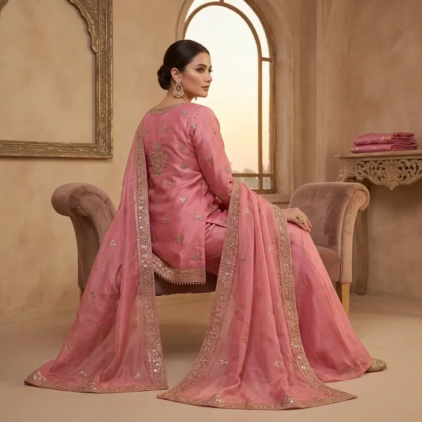 Designer_Silk_Embroidered_Top_Plazzo_Dupatta_Set_Pink