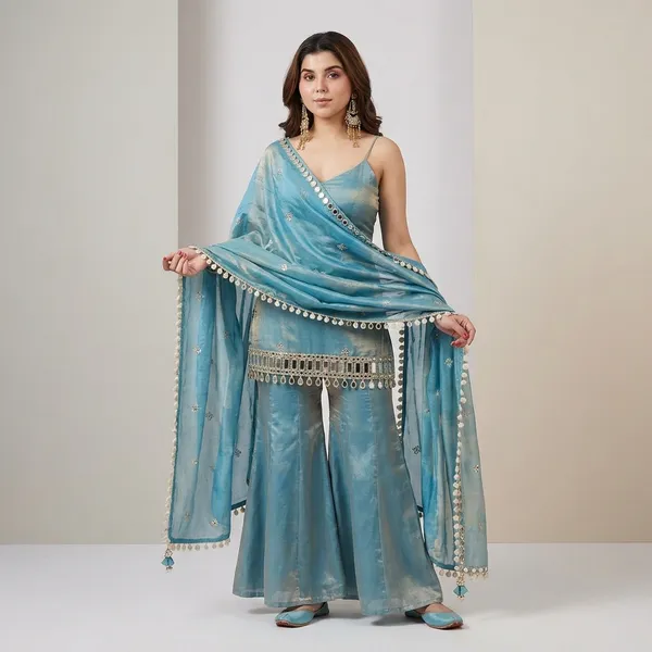 Aqua_Elegance_Mirror_Work_Sharara_Set_Blue