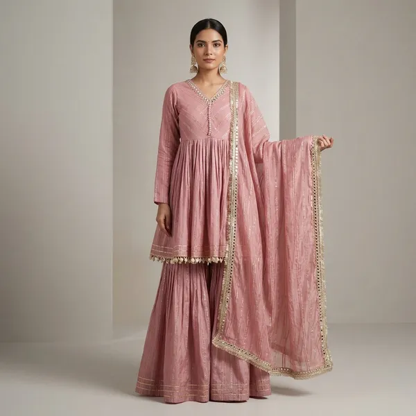 Royal_Mirror_Work_Chanderi_Sharara_Ensemble_Blush_Pink