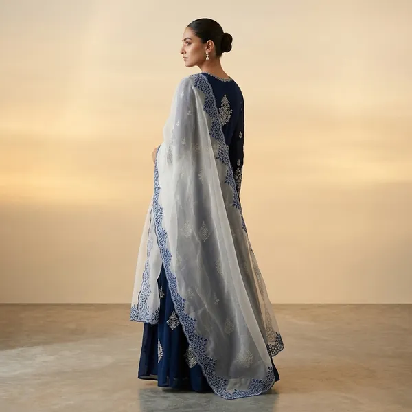 Zyra_Festive_Georgette_Gown_With_Intricate_Embroidery_And_Organza_Cutwork_Dupatta_Blue