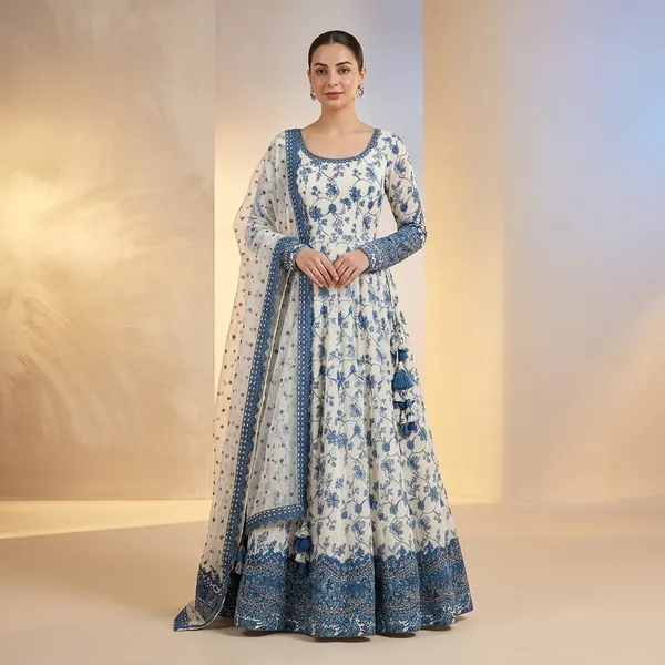 Zyra_Festive_Georgette_Gown_With_Intricate_Embroidery_And_Organza_Cutwork_Dupatta_Blue