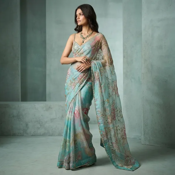 Silsila_E_Silk_Sizzling_Saree_Dusty_Teal_Unstitched