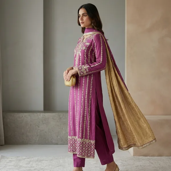 Elegant_Crepe_Silk_Embroidered_Long_Suit_Set_With_Pant_Dupatta