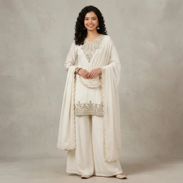 Aafreen_Fendy_Sequence_Elegant_Suit_Set_White