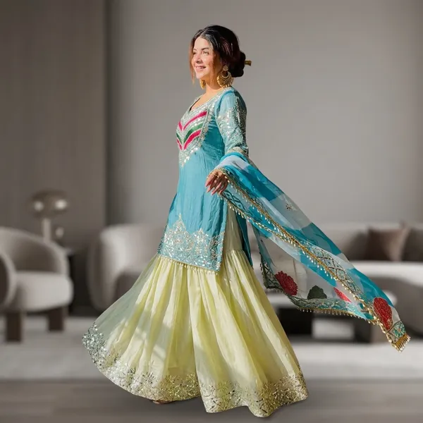 Royal_Teal_Kurti_With_Flowing_Sharara_Designer_Dupatta_Dusty_Teal