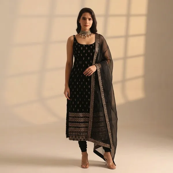 Elara_Zivah_Luxe_Pant_Suit_Set_Black