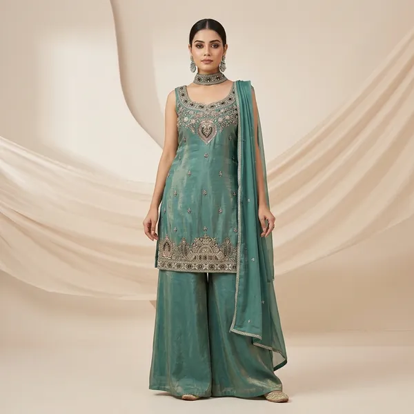 Sunehri_Aura_Elegant_Designer_Sharara_Set_For_Festive_Glamour_Teal_Green